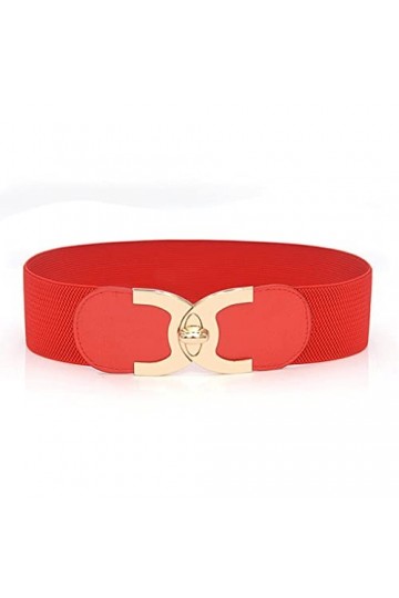 Accessoires vestimentaires pour Femmes, Coupe-Vent Ceinture élastique Bouton Ceinture Large Ceinture pour Femme Ceinture à Bo