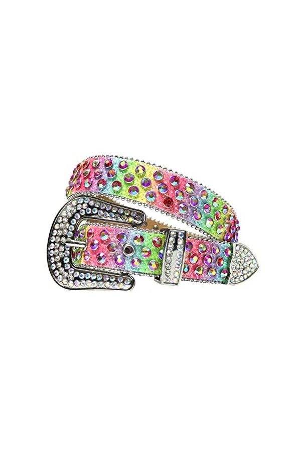 Ylingling Strass Western Ceinture Cowgirl Cowbirl Bling Bling Bling Belonde Courroie Sangle de Prestige Courroies mâles Cint 