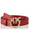 Pinko Love Berry Simply H3 Belt Vis Ceinture, R72q_Rouge Rubino-Antique Gold, L Femme
