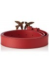 Pinko Love Berry Simply H3 Belt Vis Ceinture, R72q_Rouge Rubino-Antique Gold, L Femme