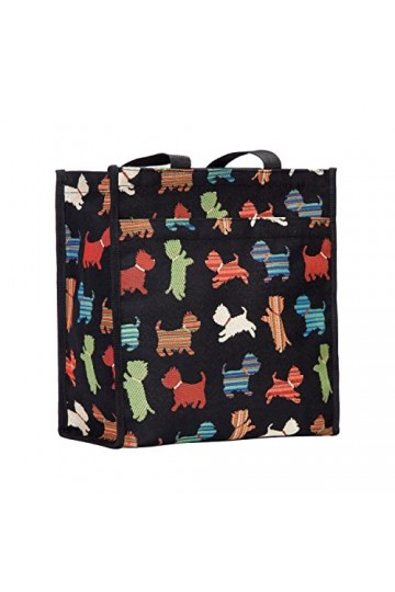 Tapisserie Siganre Sac à Main Femme, Sac fourre-Tout Femme, Tote Bag avec des Dessins danimaux Jouer à Puppy 