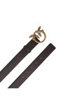 Pinko Love Berry H3 Belt Vello Set Ceinture, Z99q_Noir-Antique Gold, XS Femme