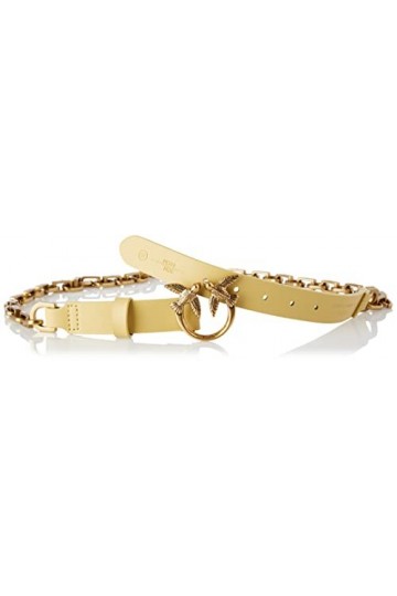Pinko Love Day Chain Belt Simply H2 Ceinture, C38q_Banane-Antique Gold, M Femme