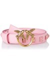 Pinko Love Berry H3 Belt Vitello Set Ceinture, P31q_Rose Marine-Antique Gold, S Femme