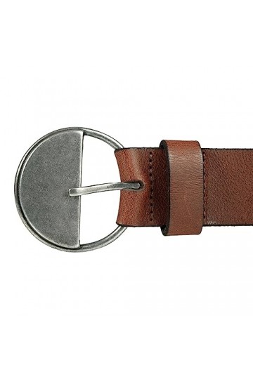 Lucky Brand Ceinture à Boucle en Cuir Demi-Cercle pour Femme Marron Clair, Peau