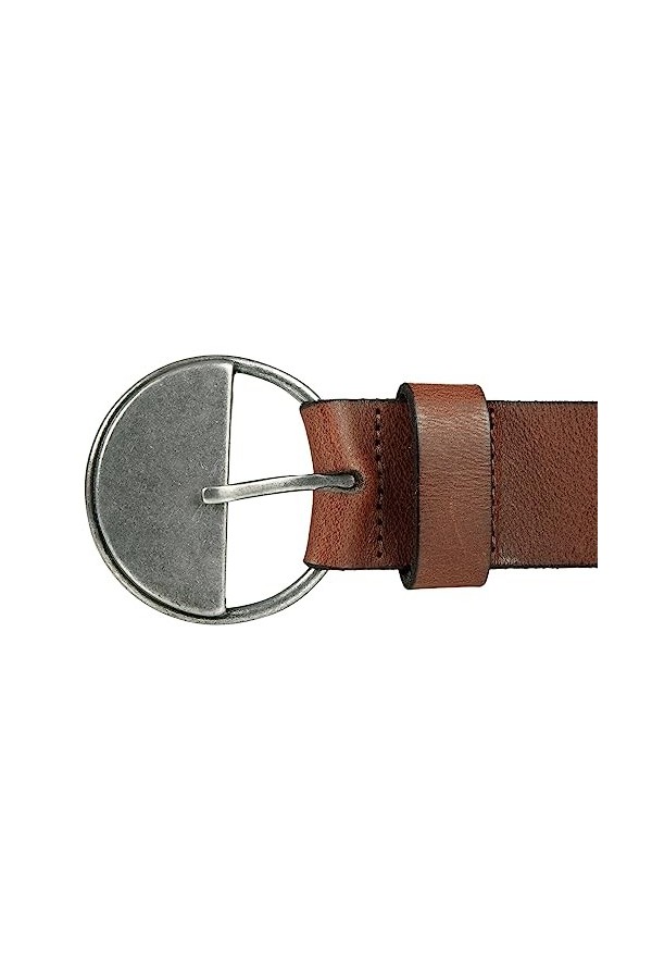 Lucky Brand Ceinture à Boucle en Cuir Demi-Cercle pour Femme Marron Clair, Peau