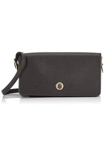 Tommy Hilfiger Honey Flap Crossover, Sacs bandoulière femme, Noir Black , 1x1x1 cm W x H L 