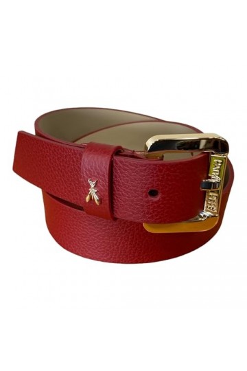PATRIZIA PEPE Ceinture femme basse 3 cm en cuir de veau rouge CW8684, rouge, M