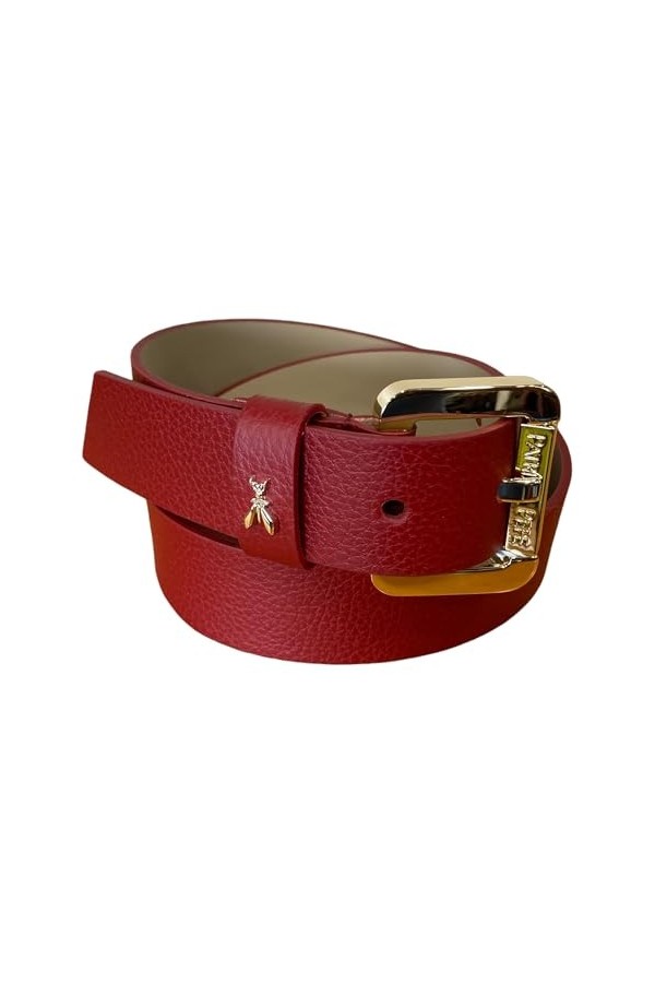 PATRIZIA PEPE Ceinture femme basse 3 cm en cuir de veau rouge CW8684, rouge, M