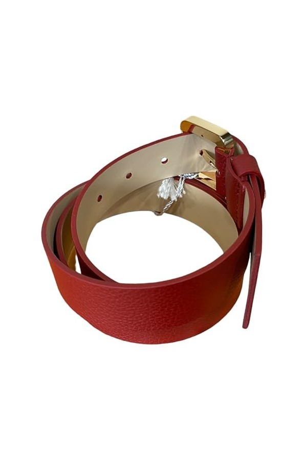 PATRIZIA PEPE Ceinture femme basse 3 cm en cuir de veau rouge CW8684, rouge, M