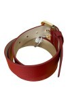 PATRIZIA PEPE Ceinture femme basse 3 cm en cuir de veau rouge CW8684, rouge, M
