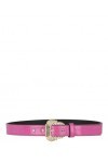 Versace Jeans Couture ceinture en similicuir effet crocodile avec boucle Baroque fuchsia or, fuchsia, 90 cm