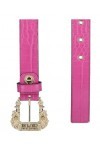 Versace Jeans Couture ceinture en similicuir effet crocodile avec boucle Baroque fuchsia or, fuchsia, 80 EU