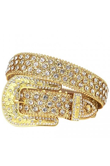 Wvapzxx Ceinture occidentale avec strass cloutés en diamant ceinture style gothique pour femmes, 2, 38 waist28-29inch 