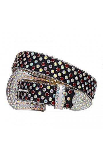 Wvapzxx Ceinture occidentale avec strass cloutés en diamant ceinture style gothique pour femmes, 2, 42 waist 30-32inch 