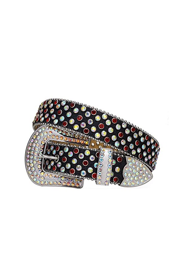 Wvapzxx Ceinture occidentale avec strass cloutés en diamant ceinture style gothique pour femmes, 2, 42 waist 30-32inch 