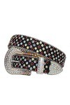 Wvapzxx Ceinture occidentale avec strass cloutés en diamant ceinture style gothique pour femmes, 2, 42 waist 30-32inch 
