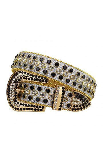 Wvapzxx Ceinture occidentale avec strass cloutés en diamant ceinture style gothique pour femmes, 2, 44 waist33-35inch 