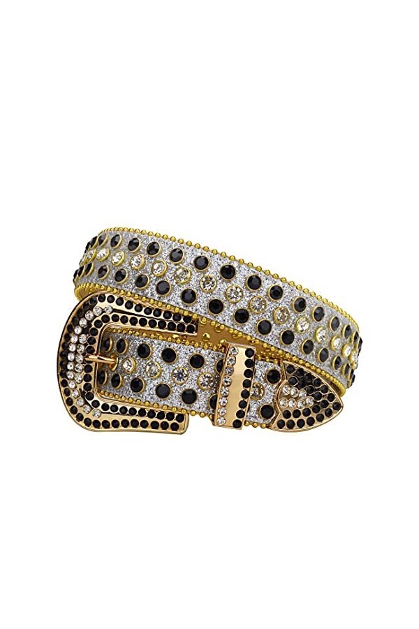 Wvapzxx Ceinture occidentale avec strass cloutés en diamant ceinture style gothique pour femmes, 2, 44 waist33-35inch