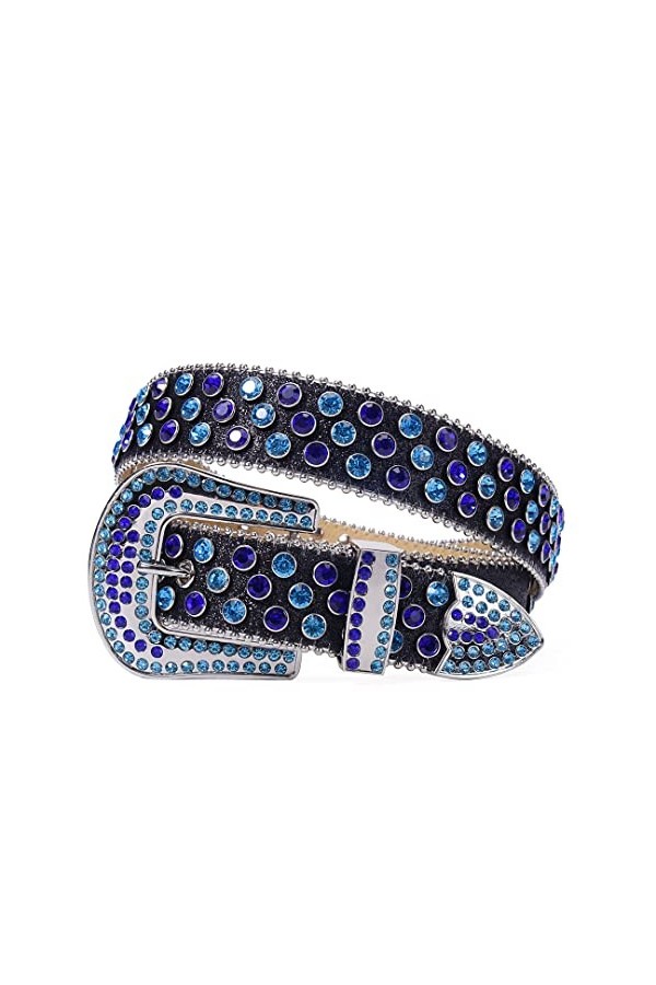 Wvapzxx Ceinture occidentale avec strass cloutés en diamant ceinture style gothique pour femmes, 2, 44 waist33-35inch 