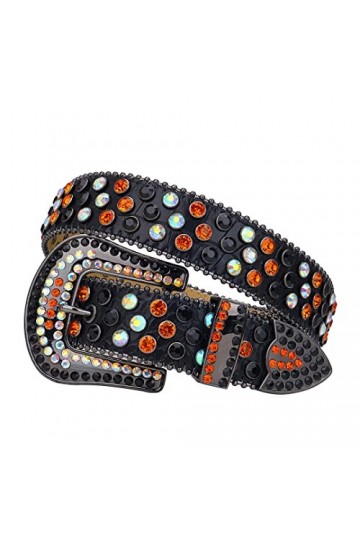 Wvapzxx Ceinture occidentale avec strass cloutés en diamant ceinture style gothique pour femmes, 2, 42 waist 30-32inch 