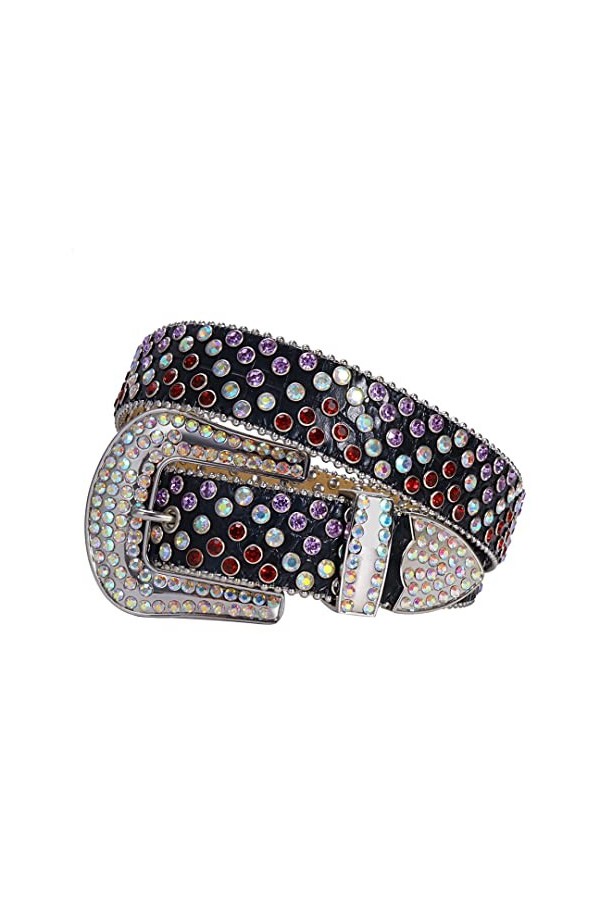 Wvapzxx Ceinture occidentale avec strass cloutés en diamant ceinture style gothique pour femmes, 2, 42 waist 30-32inch