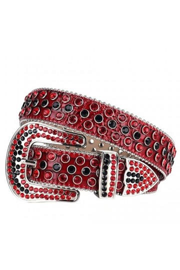 DBFBDTU Ceintures western en strass pour femme avec cristaux cloutés Cowgirl Bling Belts, Noir En8, 117 cm