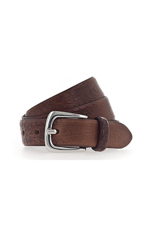 b.belt Charlisa Silver Belt W105 Darkbrown