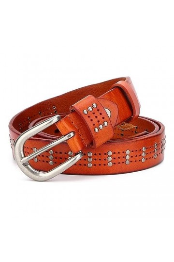 Ceinture en Cuir de Vache véritable, Polyvalente, Boucle à Aiguille for Femmes, décoration à la Mode, Ceinture en Jean Size 