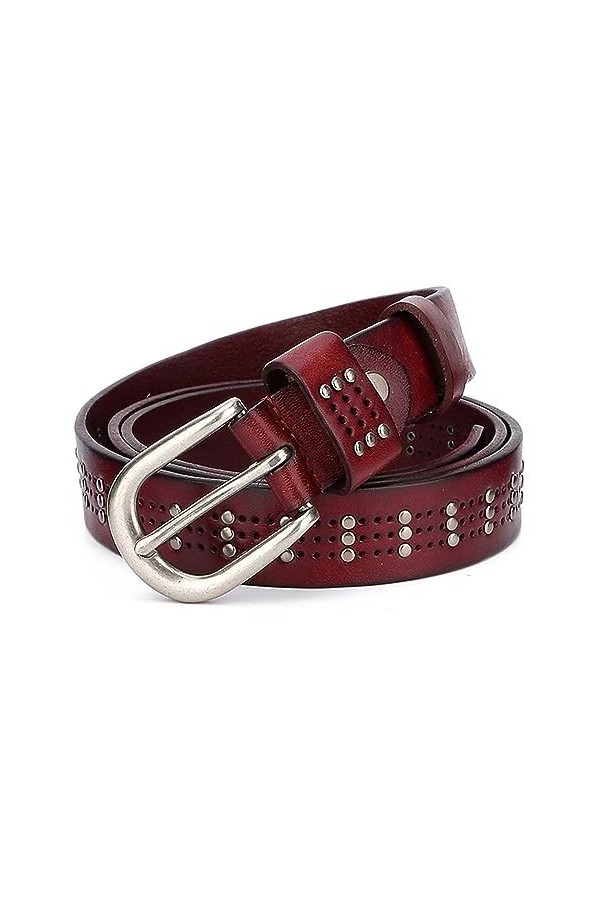 Ceinture en Cuir de Vache véritable, Polyvalente, Boucle à Aiguille for Femmes, décoration à la Mode, Ceinture en Jean Size 