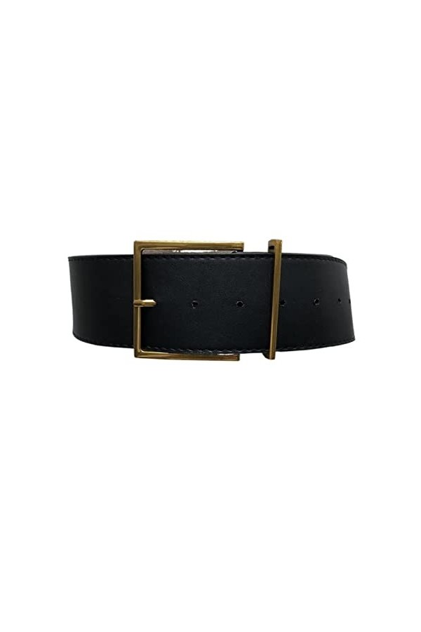 ZZSRJ Mode rétro large ceinture dames Simple sauvage boucle ardillon ceinture taille Double face ceinture 100cm/39.37in Belt