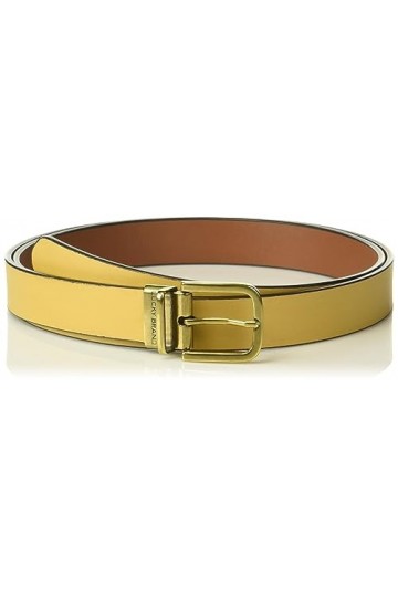 Lucky Brand réversible en Cuir Lisse avec Boucle de Ceinture en Laiton Ancien-Taille M-Marron Clair/Naturel, Sapin/Nature, M 