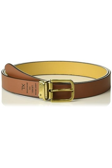Lucky Brand réversible en Cuir Lisse avec Boucle de Ceinture en Laiton Ancien-Taille M-Marron Clair/Naturel, Sapin/Nature, M 