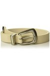 Lucky Brand Ceinture western en daim pour femme – Finition blanche vieillie fabriquée en daim de vache durable et flexible – 
