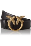 Pinko Love Berry Simply Belt H4 VIT. Ceinture, Z99q_Noir-Antique Gold, M Femme