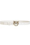 Pinko Love Berry Simply H2 Belt Vis Ceinture, Z14q_Blanc-Antique Gold, M Femme
