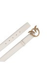 Pinko Love Berry H3 Belt Vello Set Ceinture, Z14q_Blanc Soie-Antique Gold, M Femme