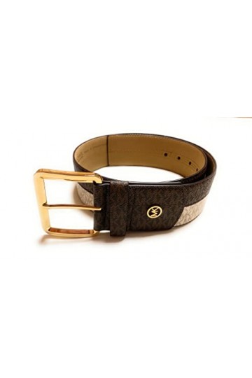 Michael Kors Ceinture I Ceinture pour femme I Large ceinture à vêtements I Double aspect I Marron/Blanc I Taille M I 100 cm a