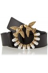 Pinko Love Berry Simply Jewel Pearl Ceinture, Z99Q_Nero-Antique Gold, XS Femme