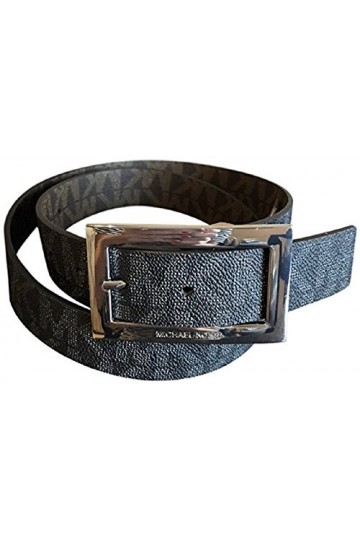 Michael Kors Womens Buckle Brown Logo Wide Belt Medium