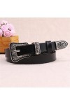 TJLSS Ceinture mince et polyvalente de la courroie de la ceinture de vachette de vachette Color : Black, Size : 100~110cm 