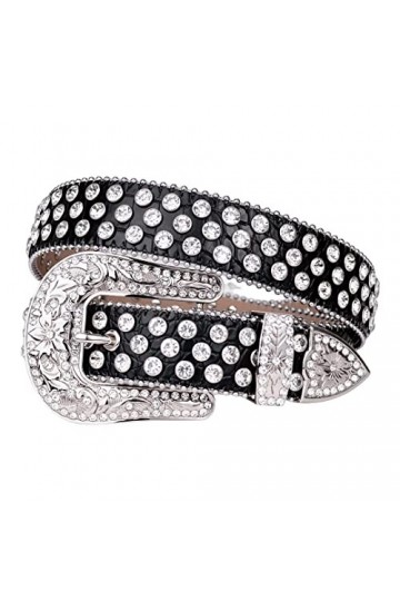 Wvapzxx Ceinture occidentale avec strass cloutés en diamant ceinture style gothique pour femmes, 2, 42 waist 30-32inch 