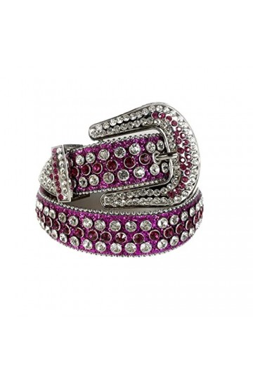 Ceintures de luxe de designer avec boucle en diamant et strass roses pour femme, doré., 115 cm