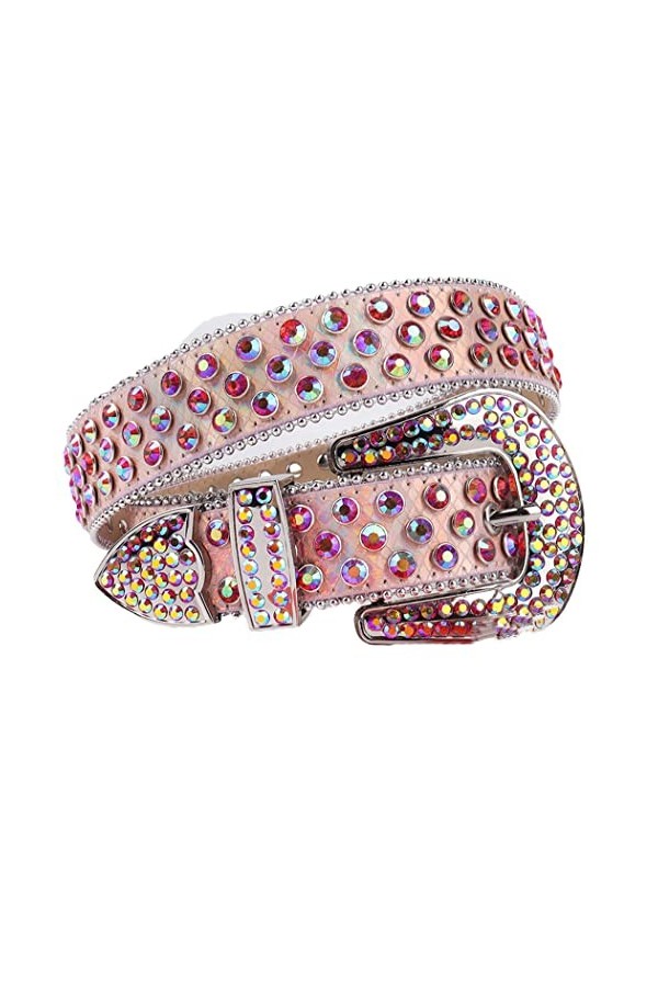 Ceinture gothique de luxe avec strass pour homme et femme, Poudre laser., 28-30W