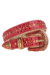 Ceinture gothique de luxe avec strass pour homme et femme, Poudre laser., 28-30W