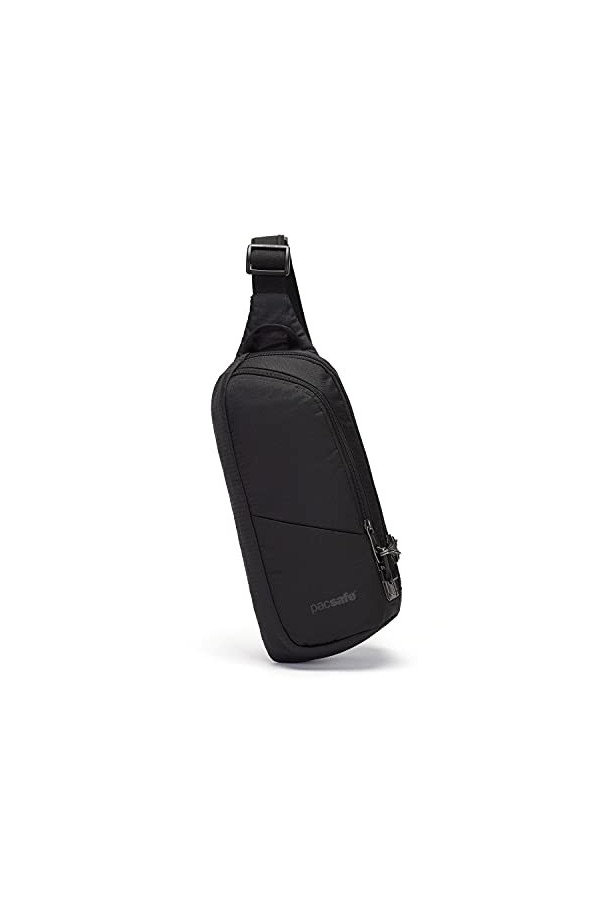 Pacsafe Vibe 150 - Pack antivol Cross-Body, pour Femmes et Hommes, 210D Nylon Ripstop, Sac à bandoulière antivol, Jet Black/N