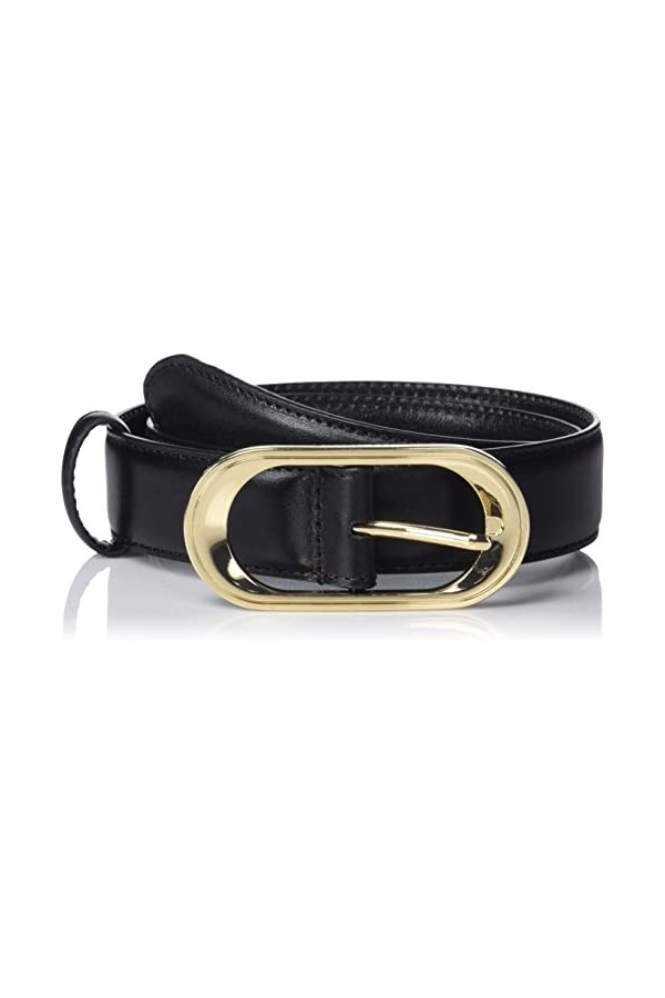 Ted Baker Neelah Ceinture avec Boucle Ovale, Noir, XS/S Femme