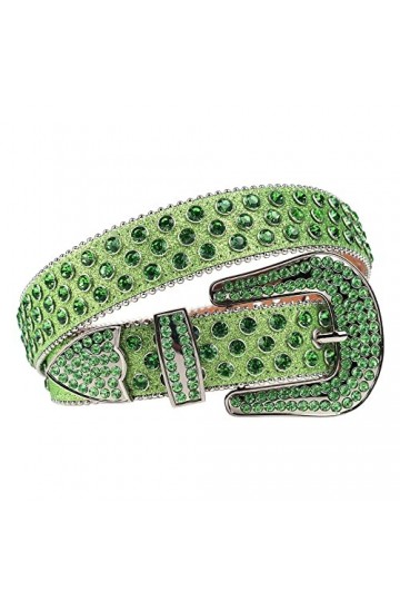 Haitpant Ceinture de luxe avec strass pour homme et femme, doré, 46 inch
