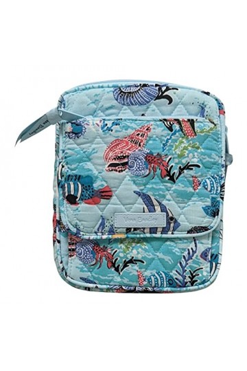 Vera Bradley Mini sac à bandoulière hipster en coton avec protection RFID, Antilles Treasure, Taille unique