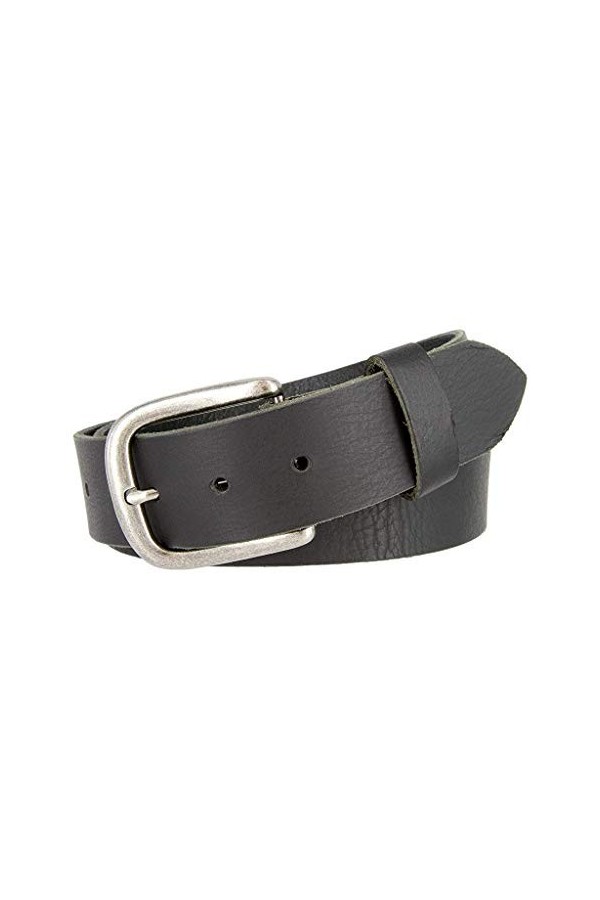 Avnet Ceinture Femme Élégante En Cuir Gras 38mm Et Boucle En Métal Massif, Marron 130